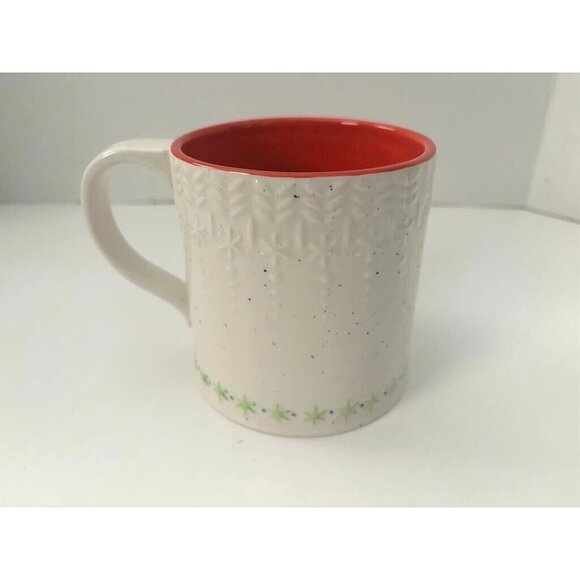 ANTHROPOLOGIE Snow Mitten Glove Monogram Initial Letter L Handled Coffee Cup Mug - Picture 2 of 5